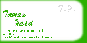 tamas haid business card